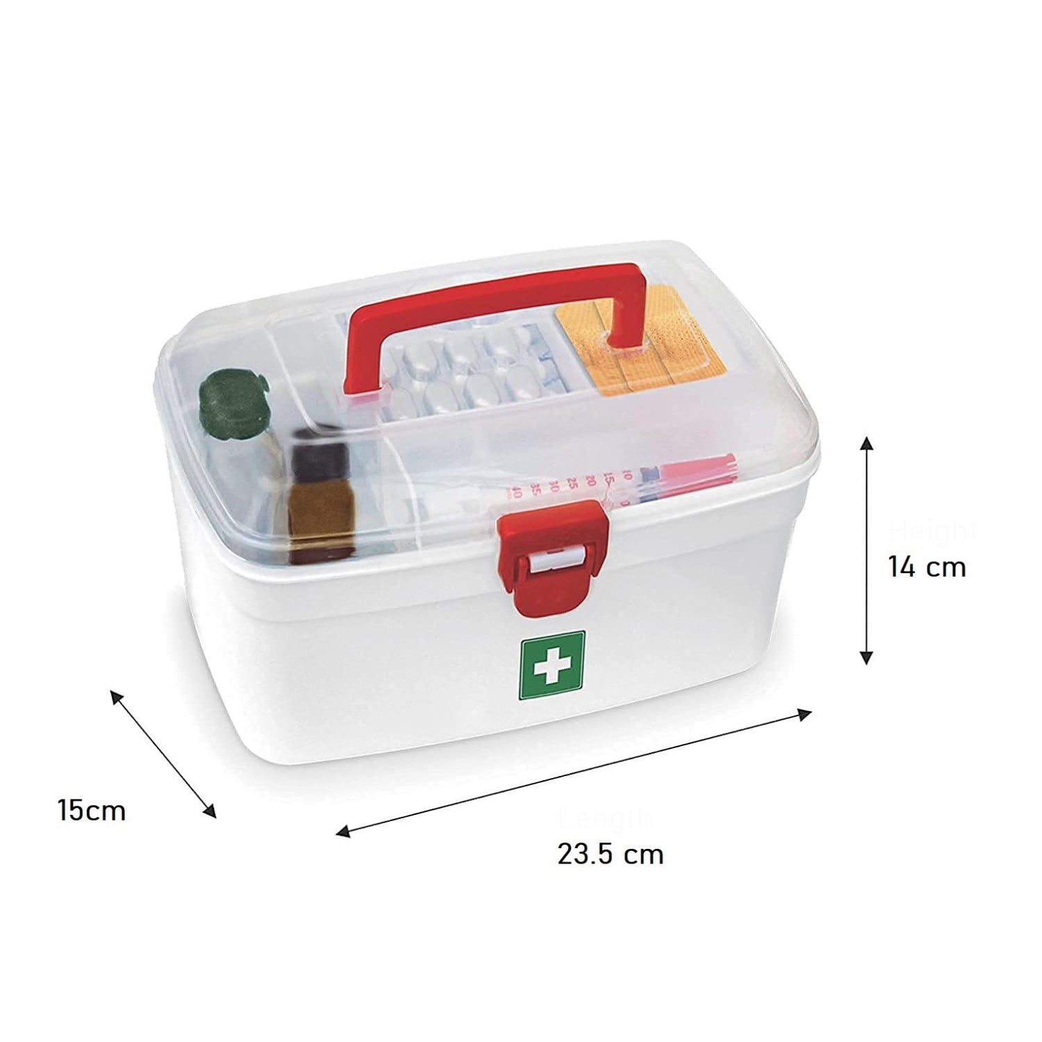 6412 Medical Box, 1 Piece,Indoor Outdoor Medical Utility,Medicine Storage Box,,Detachable Tray Medical Box Multi Purpose Regular Medicine, First Aid Box with Handle, DeoDap 6412 Medical Box, 1 Piece,Indoor Outdoor Medical Utility,Medicine Storage Box,,Detachable Tray Medical Box Multi Purpose Regular Medicine, First Aid Box with Handle, DeoDap